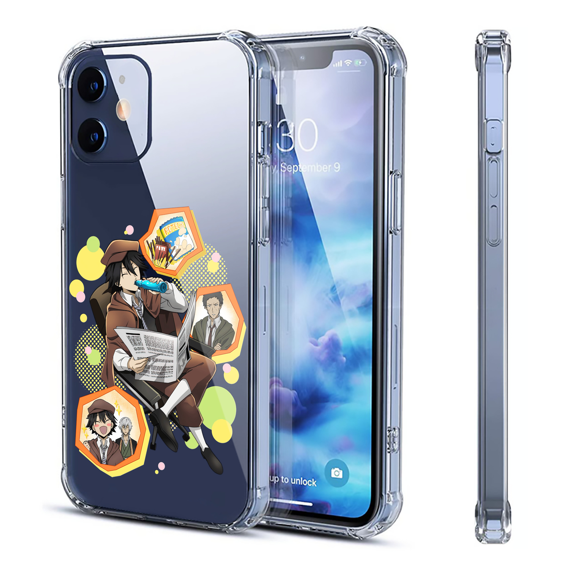（画像用） 文豪ストレイドッグス Bungo Stray Dogs 【iPhone 12シリーズ対応】透明スマホケース（クリアソフトケース）
